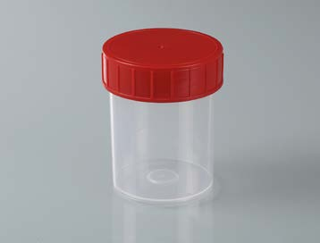 无菌红色螺旋盖样品杯